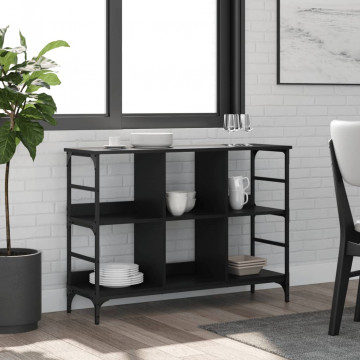 Servantă, negru, 102x32x73,5 cm, lemn prelucrat - Img 1