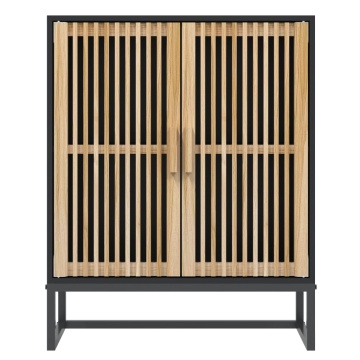 Servantă, negru, 60x30x75 cm, lemn prelucrat - Img 4