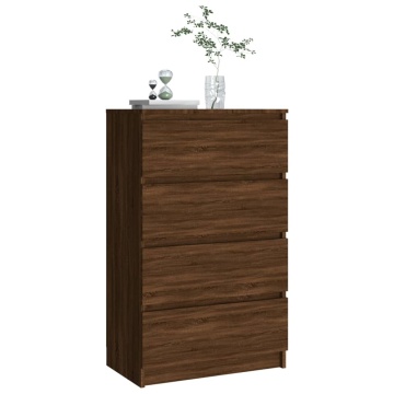 Servantă, stejar maro, 60x35x98,5 cm, lemn prelucrat - Img 4