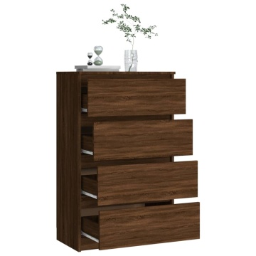 Servantă, stejar maro, 60x35x98,5 cm, lemn prelucrat - Img 8