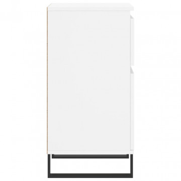Servante, 2 buc., alb, 40x35x70 cm, lemn prelucrat - Img 7