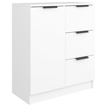 Servante, 2 buc.,, alb, 60x30x70 cm, lemn prelucrat - Img 5
