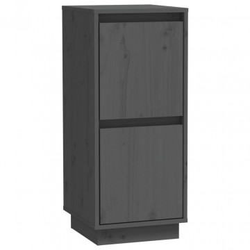 Servante, 2 buc., gri, 31,5x34x75 cm, lemn masiv de pin - Img 4