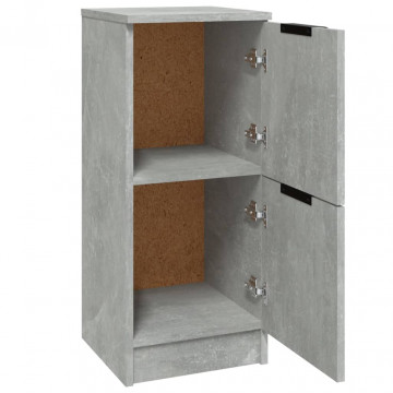 Servante, 2 buc., gri beton, 30x30x70 cm, lemn compozit - Img 5
