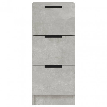 Servante, 2 buc., gri beton, 30x30x70 cm, lemn prelucrat - Img 5