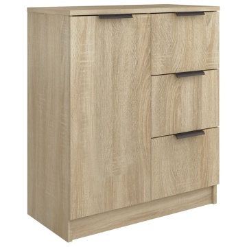 Servante, 2 buc., stejar sonoma, 60x30x70 cm, lemn prelucrat - Img 8