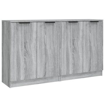 Servante, 2 piese, sonoma gri, 60x30x70 cm, lemn prelucrat - Img 2