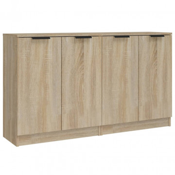 Servante, 2 piese, stejar sonoma, 60x30x70 cm, lemn prelucrat - Img 2