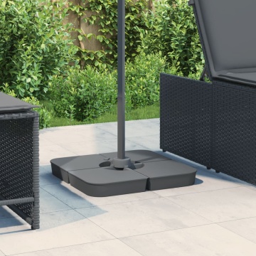 Set bază de umbrelă soare 4 piese pentru suport cruce 100 kg PP - Img 1