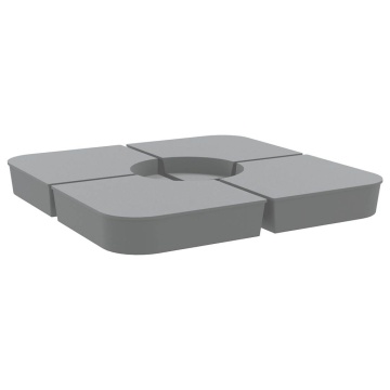 Set bază de umbrelă soare 4 piese pentru suport cruce 100 kg PP - Img 2