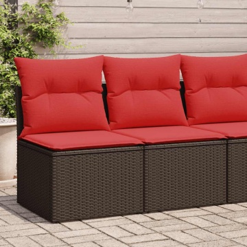 Set canapele de grădină, 2 piese, cu perne, maro poliratan maro - Img 1