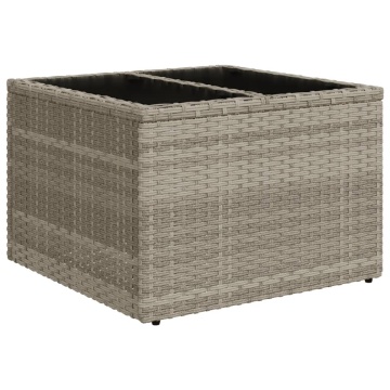 Set canapele de grădină cu perne, 7piese gri deschis poliratan - Img 7