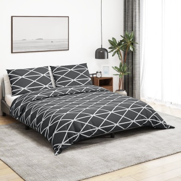Set cu husă de pilotă, gri, 260x220 cm, bumbac - Img 1