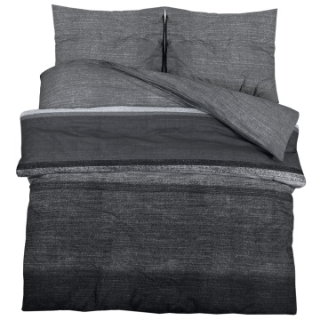 Set cu husă de pilotă, gri închis, 260x220 cm, bumbac - Img 3