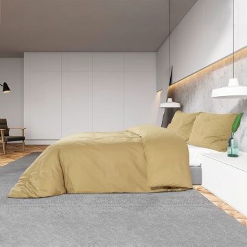 Set cu husă de pilotă, gri taupe, 200x200 cm, microfibră - Img 4