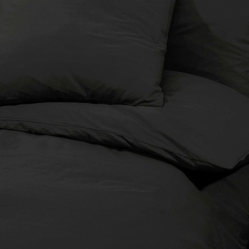 Set cu husă de pilotă, negru, 225x220 cm, microfibră - Img 6