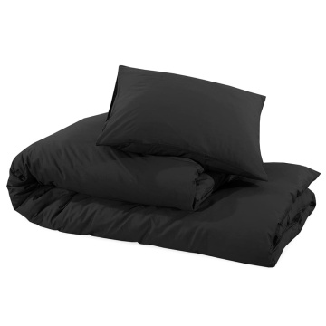 Set cu husă de pilotă, negru, 240x220 cm, microfibră - Img 5