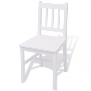 Set cu masă și scaune din lemn de pin, 5 piese - Img 5
