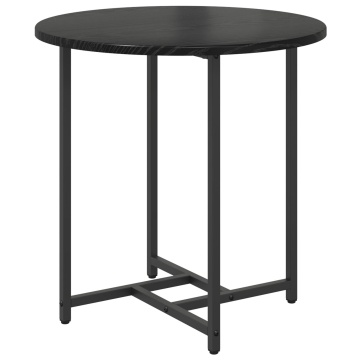 Set de 2 mese laterale Negru Stejar din lemn stratificat și metal - Img 4