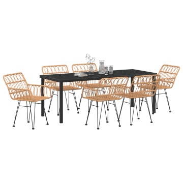 set de dining de grădină pe 7 piese din rattan sintetic - Img 3