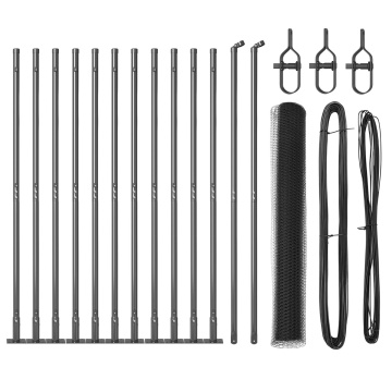 Set de Gard Set de 2 Gri Oțel Vopsit Electrostatic 25 x 1 m - Img 2