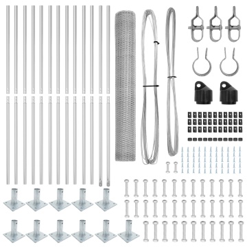 Set de Gard Set de 2 Oțel galvanizat 25 x 1 m plasă Durabil - Img 4