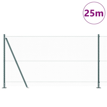 Set de gard Set de 2 Verde Oțel galvanizat, PVC 25 x 1.2 m - Img 3