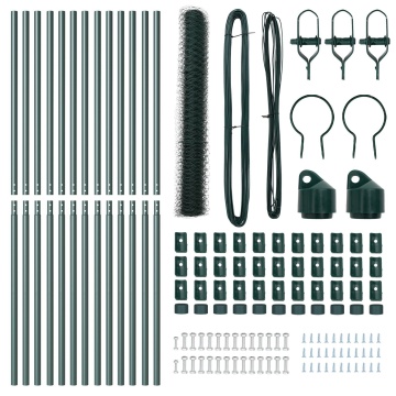 Set de Împrejmuire Set de 2 Verde Metal 25 x 1.2 m Durabil - Img 4