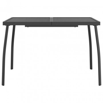Set de masă pentru grădină, 5 piese, plasă metalică antracit - Img 6