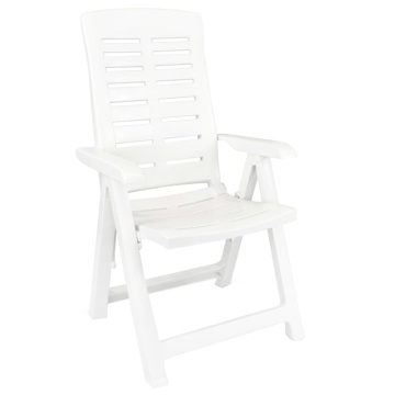 Set de mobilier pentru grădină, 3 piese, alb, polipropilenă - Img 8