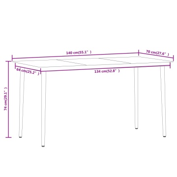Set de mobilier pentru grădină, 5 piese, negru - Img 7
