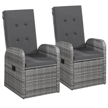 Set de mobilier pentru grădină, cu perne, 7 piese, gri - Img 3