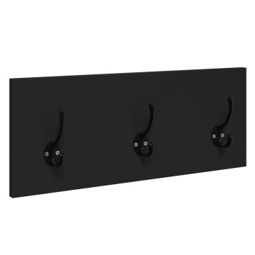 Set de mobilier pentru hol, 4 piese, negru, lemn prelucrat - Img 8