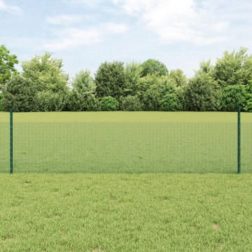 Set de Panouri de Gard Rustic Set de 2 Verde Metal 10 x 0.5 m - Img 1