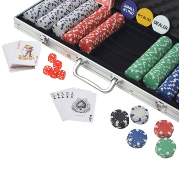 Set de poker cu 500 de jetoane din aluminiu - Img 3