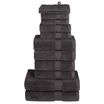 Set de prosoape premium SOLUND, 12 piese, antracit, 600 g/m² - Img 1