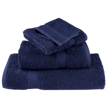 Set de prosoape premium SOLUND, 12 piese, bleumarin, 600 g/m² - Img 4