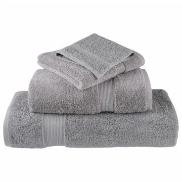Set de prosoape premium SOLUND, 12 piese, gri, 600 g/m² - Img 4