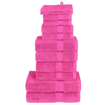 Set de prosoape premium SOLUND, 12 piese, roz, 600 g/m² - Img 1