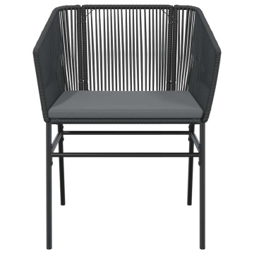 Set de sufragerie de grădină 5 piese neagră Sticlă Poly Rattan - Img 6