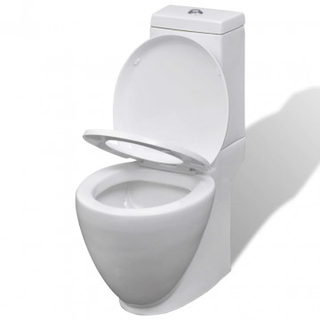 Set de toaletă și bideu, ceramică albă - Img 3