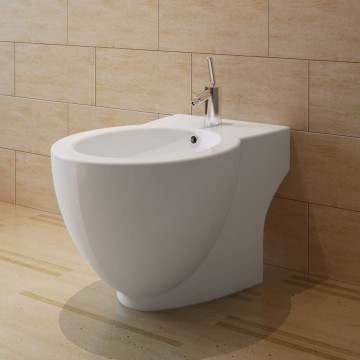Set de toaletă și bideu, ceramică albă - Img 5