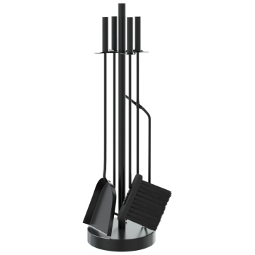 Set de unelte pentru șemineu, 5 piese, 18x66 cm, oțel - Img 2