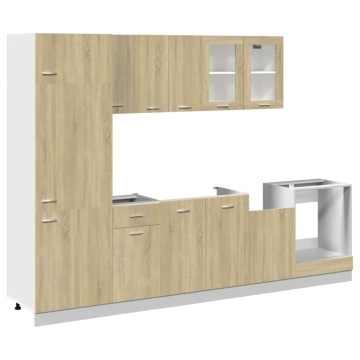 Set dulap de bucătărie “Lyon”, 8 piese, stejar sonoma - Img 2