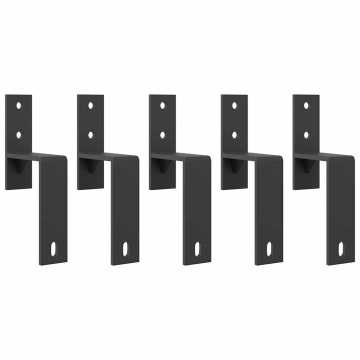 Set feronerie pentru ușă glisantă, negru, 183 cm, oțel - Img 4