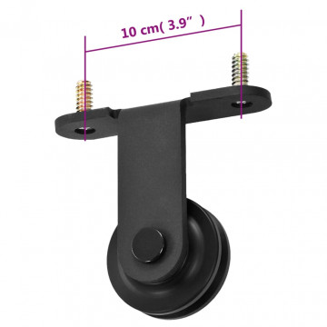 Set feronerie pentru uși glisante SKIEN, negru, 183 cm, oțel - Img 5