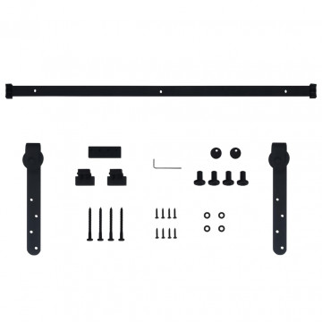 Set glisare ușă mini pentru dulap, oțel carbon, 152 cm - Img 6