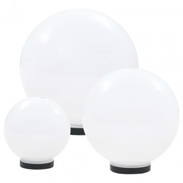 Set lămpi glob cu LED, 6 buc., 20/30/40 cm, PMMA, sferic - Img 3