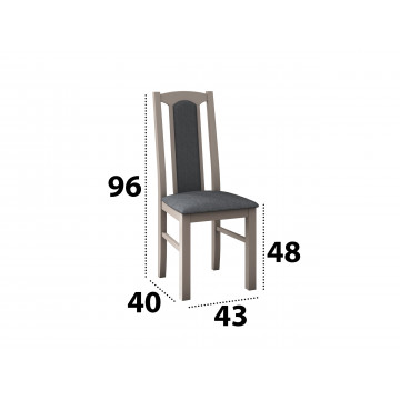 Set masa extensibila 160x200cm cu 6 scaune tapitate, mb-12 venus1 si s-37 boss7 s11, sonoma, lemn masiv de fag, stofa - Img 4