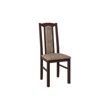 Set masa extensibila Kan 100x135 cm, lemn masiv, culoare nuc, blat din mdf cu 4 scaune tapitate S-37 Boss7 o2, stofa - Img 3